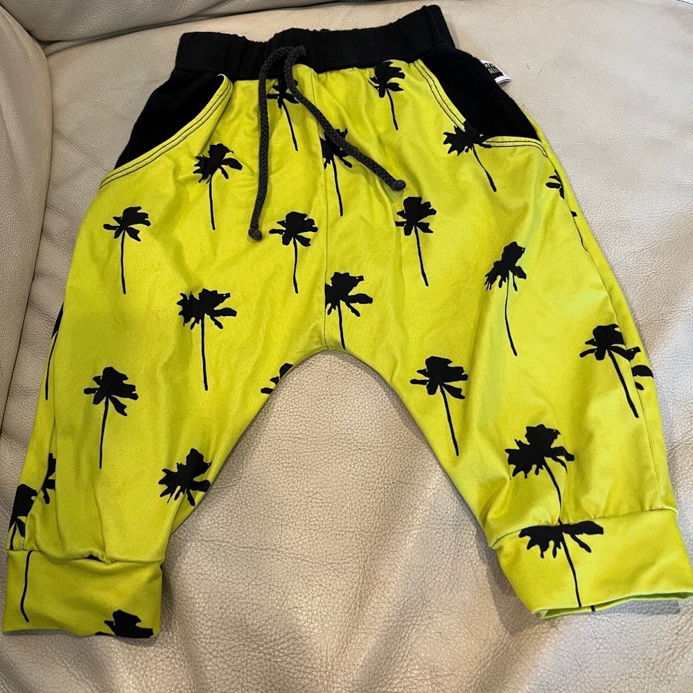NWOT Neon Lime Me and Reekie Palm Tree Jogger Shorts